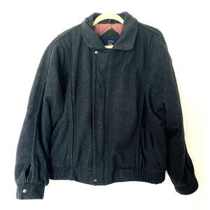 Vintage DP Explorer Wool Blend Gray Blazer Long Sleeve Metal Button Jacket XL